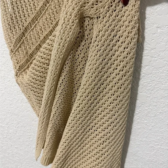 Amiani Swim Crochet/Knit Cover Up Beige - Picture 4 of 6